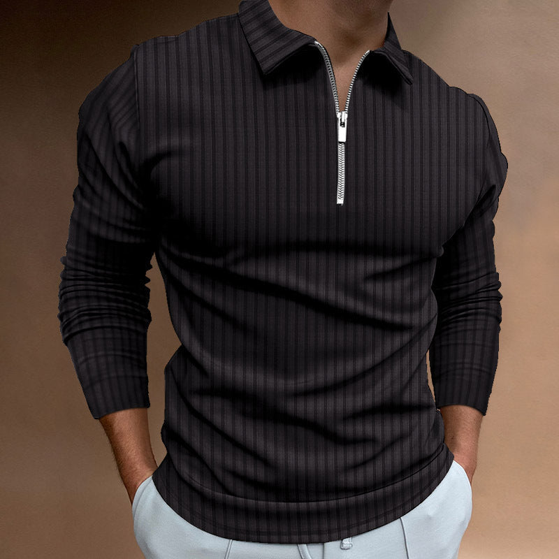 Herren modischer Poloshirt mit Reißverschluss Echoarchiv