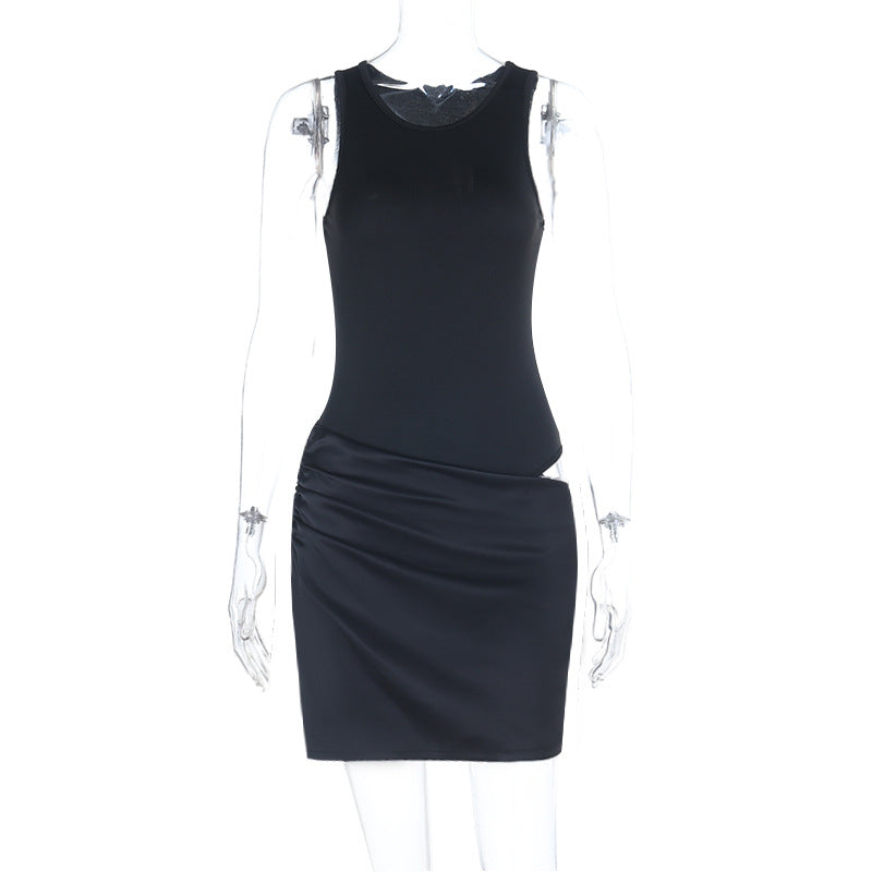 Damen sexy Minikleid mit figurbetontem Oberteil und eleganten Rüschendetails Echo Archiv