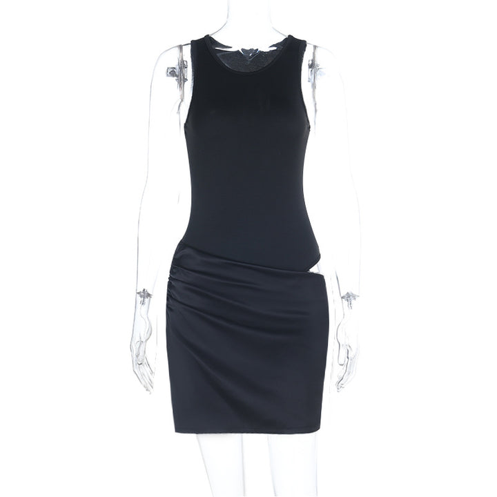 Damen sexy Minikleid mit figurbetontem Oberteil und eleganten Rüschendetails Echo Archiv