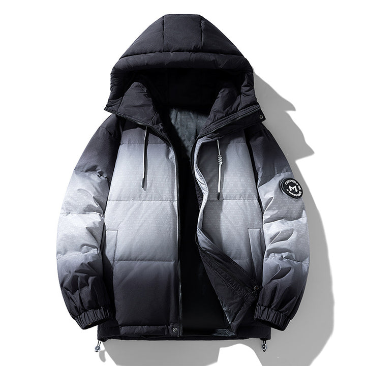 Herren isolierte Winterjacke mit modischem Farbverlauf Echoarchiv