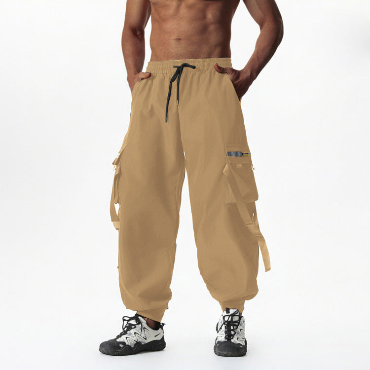 Herren Utility-Cargo-Jogginghose mit Tunnelzug, Beinschnallen & Mehrfachtaschen Echo Archiv
