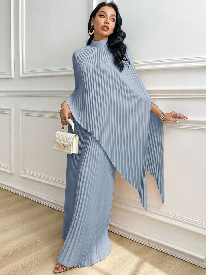 Damen Elegant gefaltete Cape-Bluse Set Echo Archiv