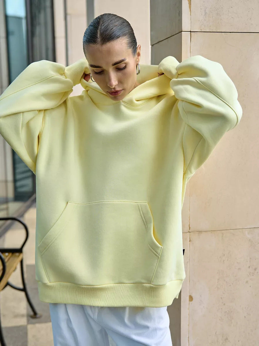 Damen Oversized Kapuzenpullover mit extra weitem Schnitt und Kängurutasche – Auréline