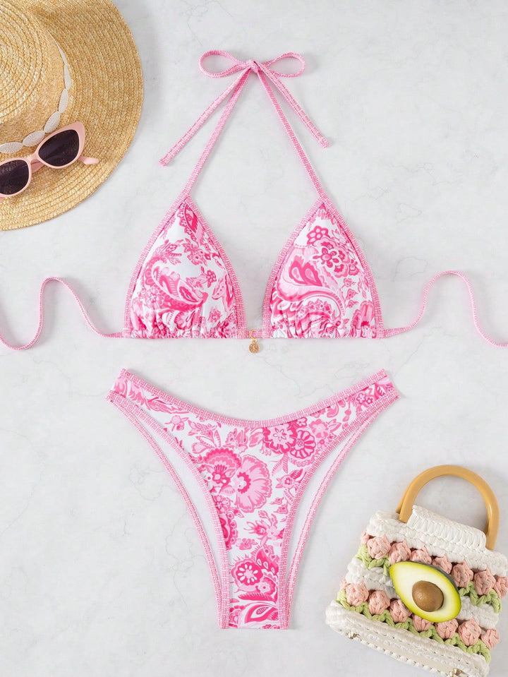 Damen Triangel-Bikini mit floraler Spitze Echo Archiv