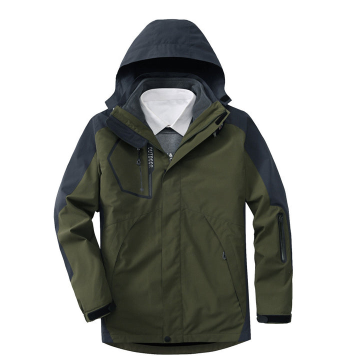 Herren atmungsaktive und wasserfeste Softshell-Outdoorjacke mit verschweißten Nähten und Multifunktions-Taschen Echoarchiv
