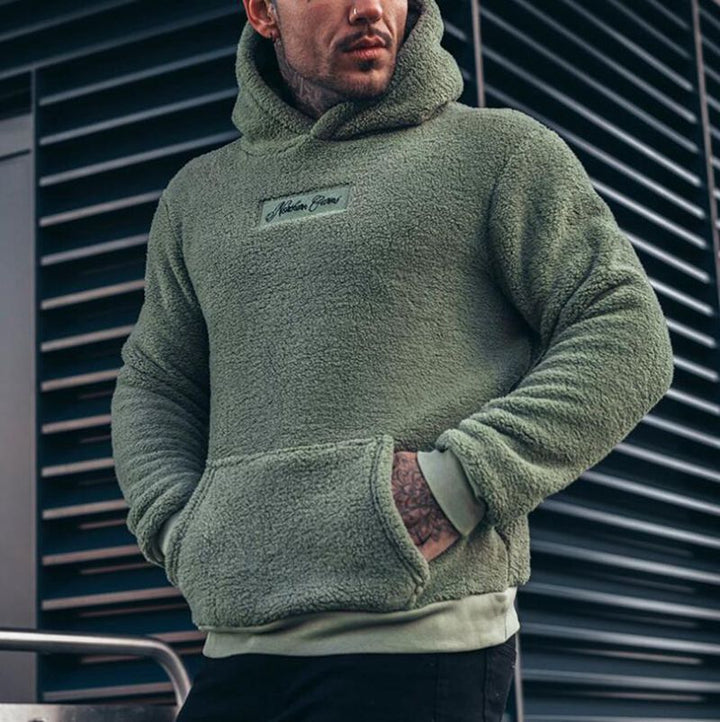 Herren kuscheliger Hoodie mit Kängurutasche Echoarchiv