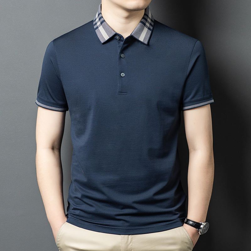 Herren Poloshirt mit modernem Kragen und eleganter Struktur Echoarchiv