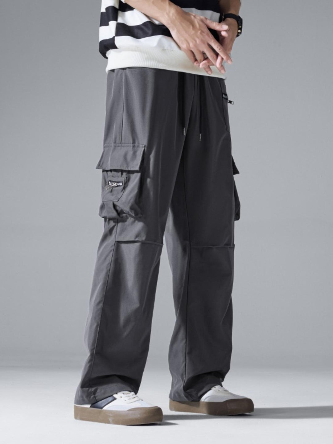 Herren Cargo-Jogginghose mit Multifachtaschen und Kordelzugbund Echo Archiv