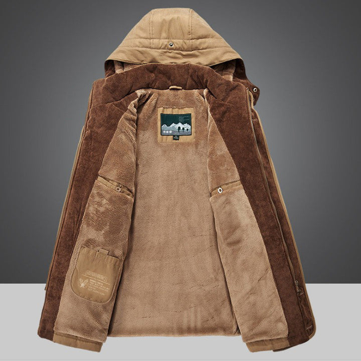 Herren nan arktis-inspirierter Fieldparka mit Cord-Innenkragen, abnehmbarer Kapuze und multifunktionalen Taschen Echo Archiv