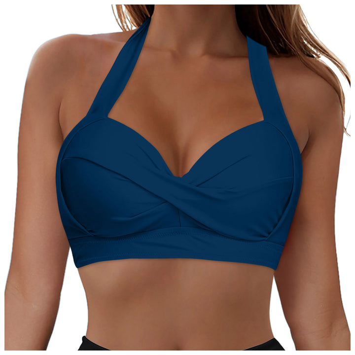 Damen Modisches Bikinioberteil mit Wickeldesign Echo Archiv