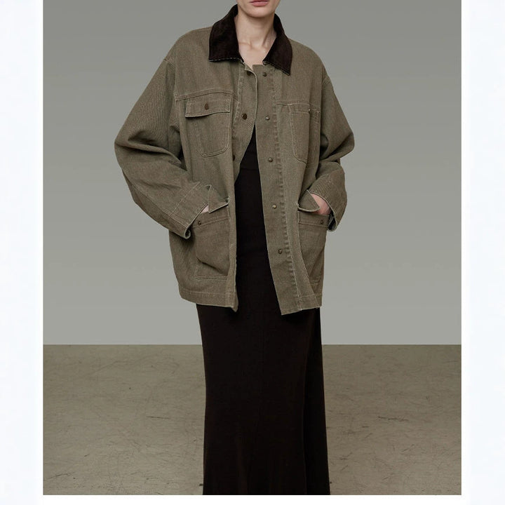 Damen lässige Utility-Jacke Echoarchiv
