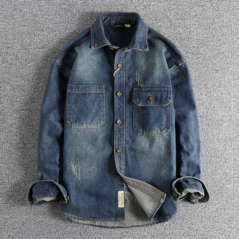 Herren Denim Überhemd Echo Archiv