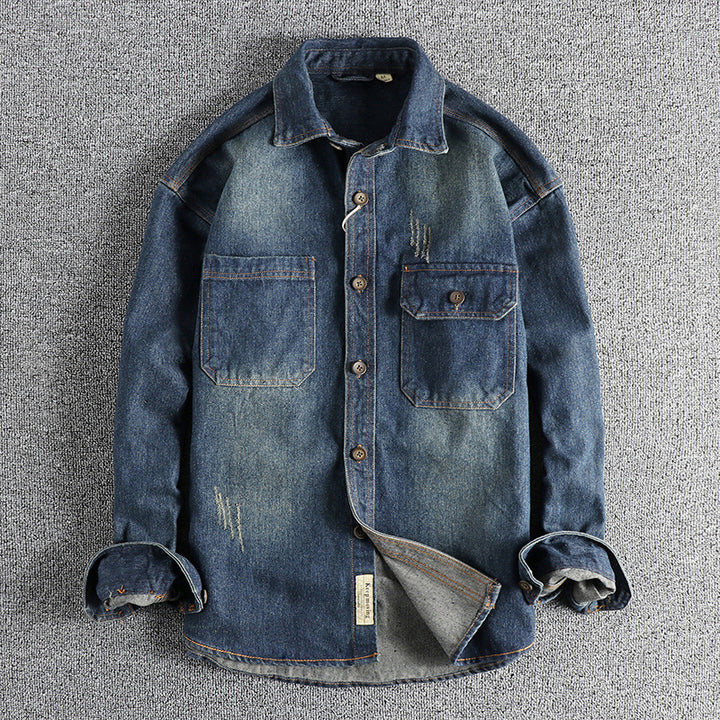 Herren Denim Überhemd Echo Archiv