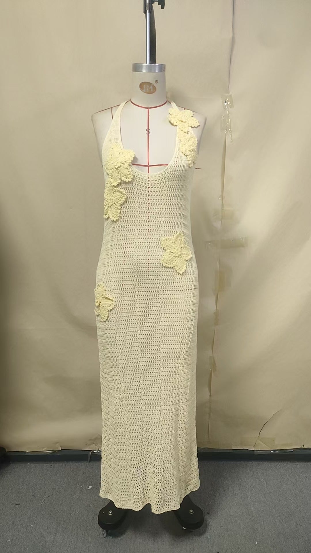 Damen häkel Maxi-Kleid mit floralem Design Echo Archiv