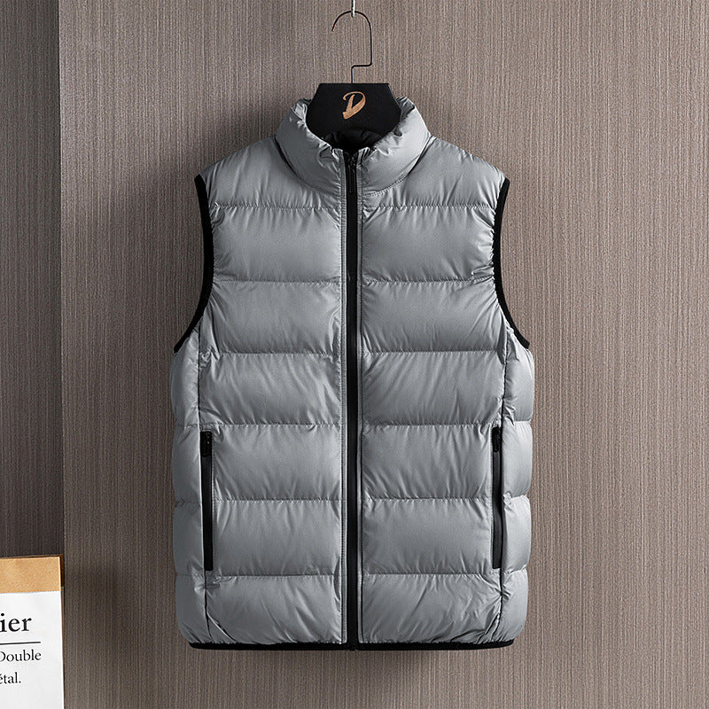 Herren Slim-Fit ultraleichte Stepp-Thermoweste mit hochschließendem Kragen und wasserabweisenden Reißverschlüssen Echoarchiv