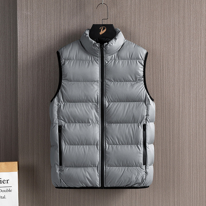 Herren Slim-Fit ultraleichte Stepp-Thermoweste mit hochschließendem Kragen und wasserabweisenden Reißverschlüssen Echoarchiv