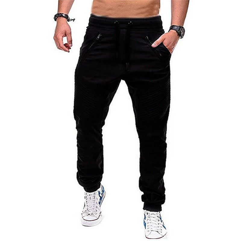 Herren modische Jogginghose mit Reißverschluss und elastischem Bund Echoarchiv