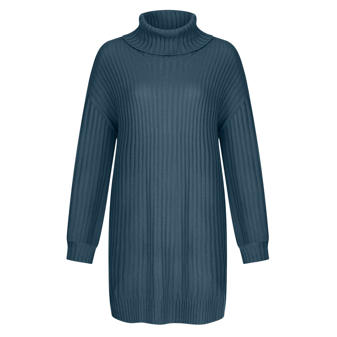 Damen Gerippter Rollkragen-Tunika mit kastigem Oversize-Schnitt Echo Archiv