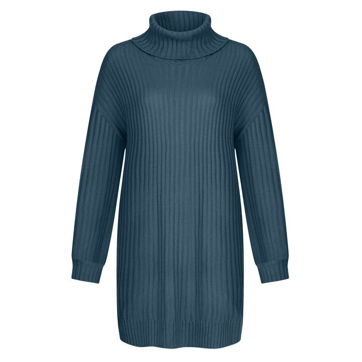 Damen Gerippter Rollkragen-Tunika mit kastigem Oversize-Schnitt Echo Archiv