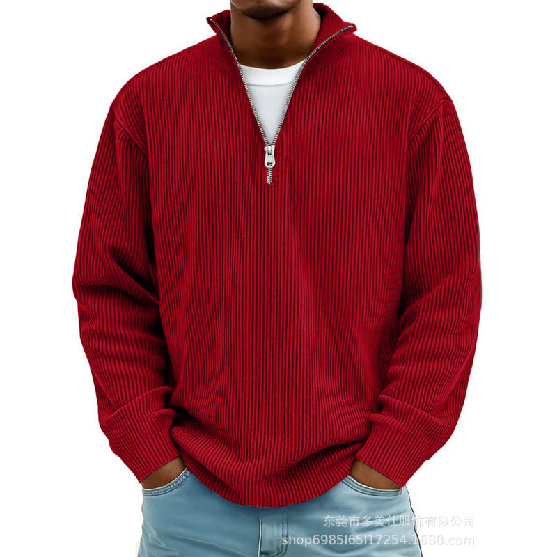 Herren Modischer Sweatpullover mit Reißverschluss Echoarchiv