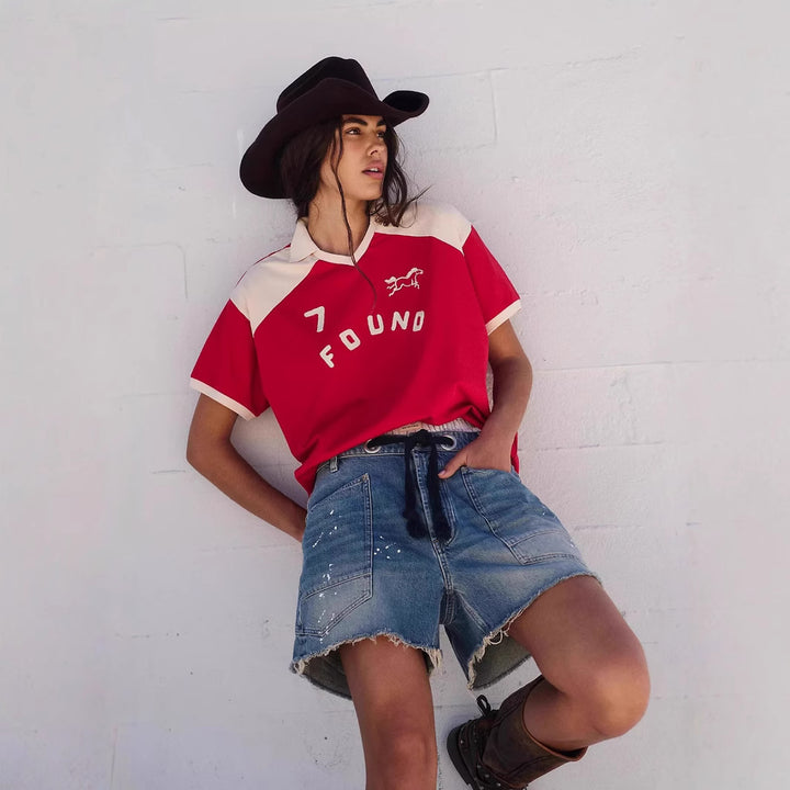 Damen modische Shorts mit elastischem Bund und praktischen Taschen Echo Archiv