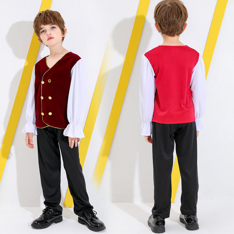 Jungen-Märchenkostüm mit detailverliebt Shirt und Hose Echo Archiv