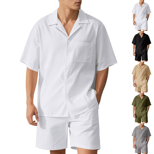 Herren lässiges Kurzarm-Set aus atmungsaktivem Material Echoarchiv