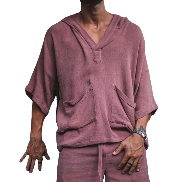 Herren lässiges Kapuzenshirt aus atmungsaktivem Material mit modernen Taschen Echoarchiv