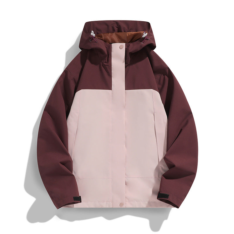 Herren Zweifarbige Softshell-Fieldjacke mit Kapuze, winddichtem Obermaterial und minimalistischen Eingriffstaschen Echo Archiv