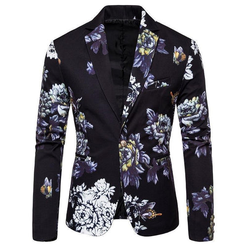 Herren eleganter Blazer mit floralen Muster Echoarchiv