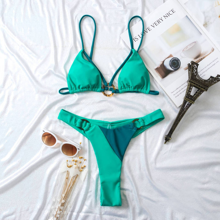 Damen Triangel-Bikini mit modischem Ringdetail Echo Archiv