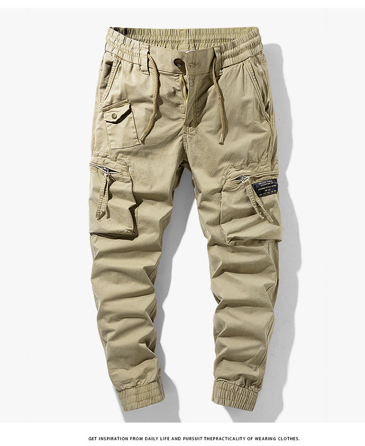 Herren Tapered-Utility-Cargohose mit elastischem Tunnelzugbund, großen Klapp­taschen und gerippten Bündchen Echo Archiv