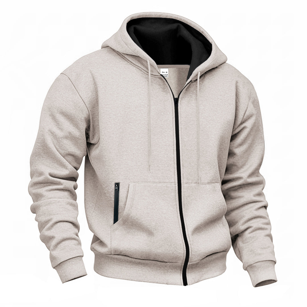 Herren Sweatjacke mit hohem Stehkragen und praktischen Reißverschlusstaschen Echoarchiv
