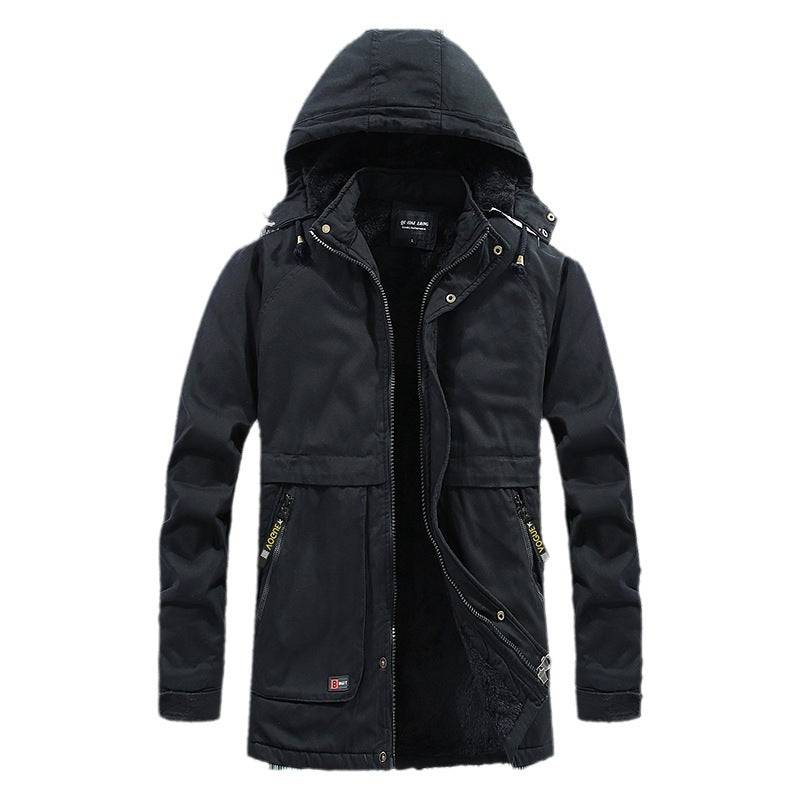 Herren gefütterter Parka mit Kapuze und weichem Teddyinnenfutter Echo Archiv