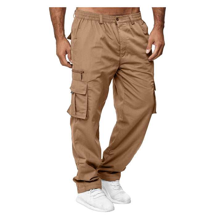 Herren Cargo-Hose mit multifunktionalen Taschen und elastischem Bund Echoarchiv