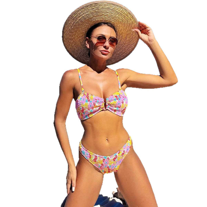 Damen Komfortabler Bikini mit verspieltem Knotendetail Echo Archiv