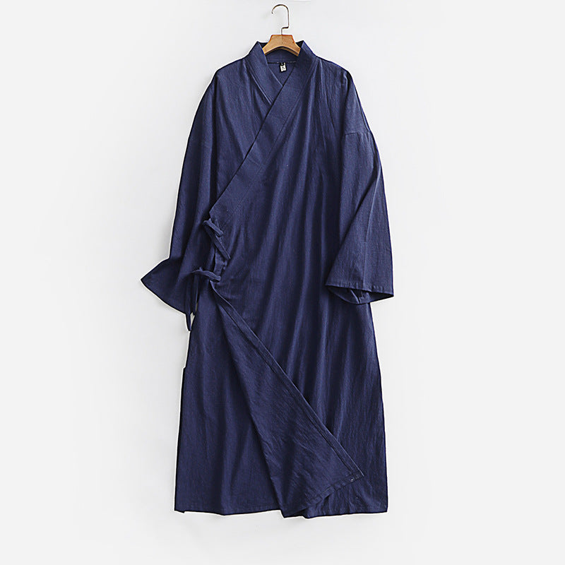 Unisex Langer Kimono-Mantel mit Bindeband, weitem Schnitt und minimalistischer Silhouette Echoarchiv