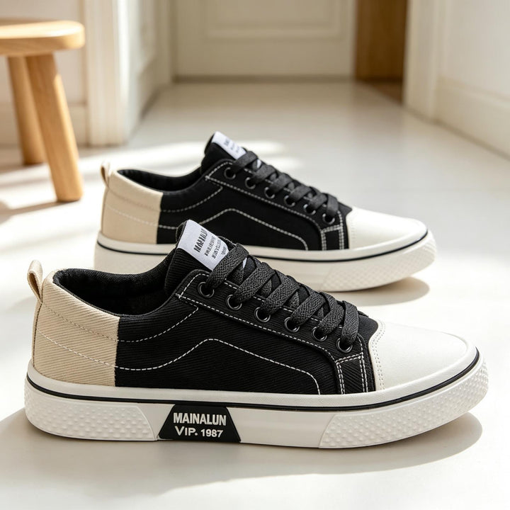 Herren Sportliche Sneakers mit kontrastierenden Einsätzen Echoarchiv