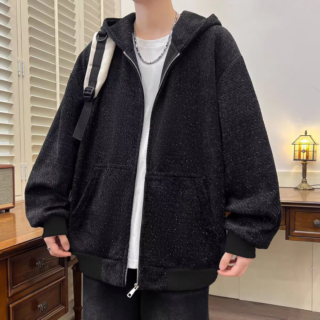 Damen Modische Jacke mit Kapuze und asymmetrischem Schnitt Echoarchiv