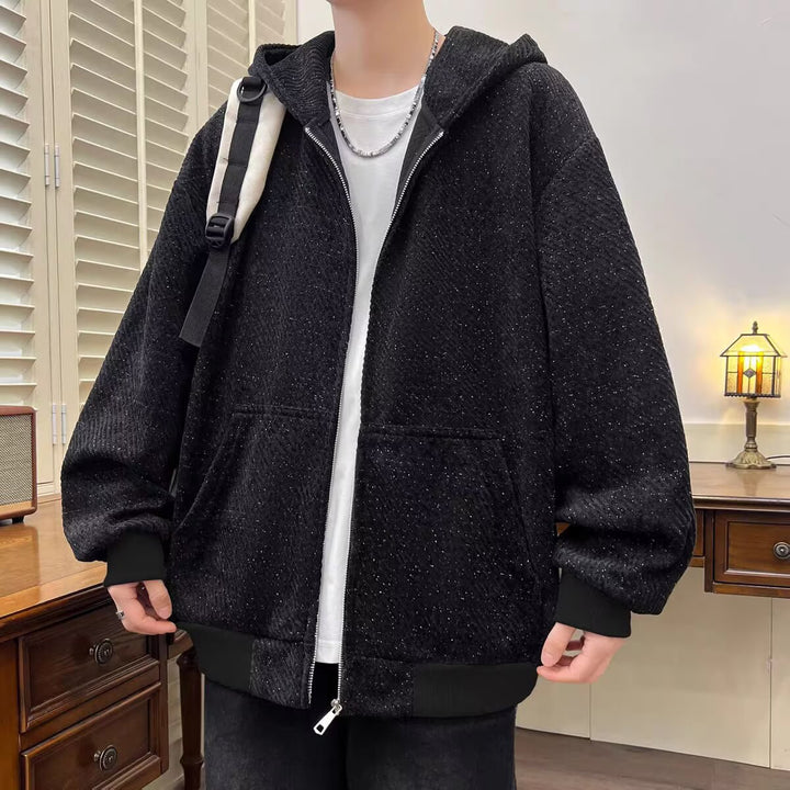 Damen Modische Jacke mit Kapuze und asymmetrischem Schnitt Echoarchiv