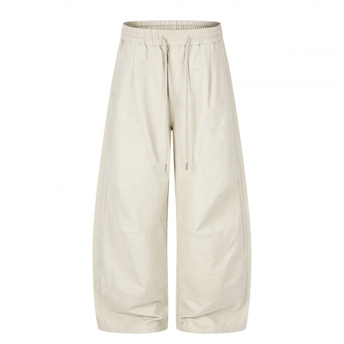 Damen Weite Cropped-Cargo-Hose mit Gummibund, Tunnelzug und aufgesetzten Taschen Echo Archiv