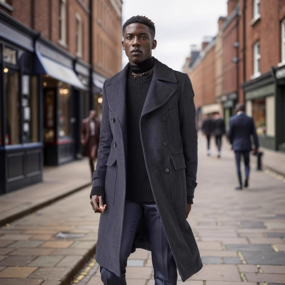 Herren klassischer Woolcoat Echoarchiv