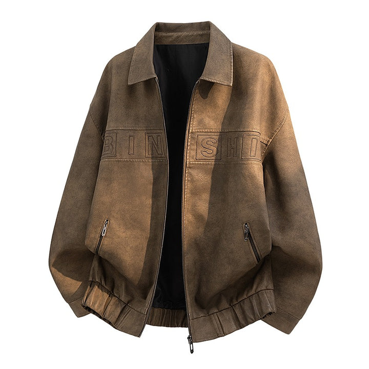 Herren Freizeit Lederjacke Echo Archiv