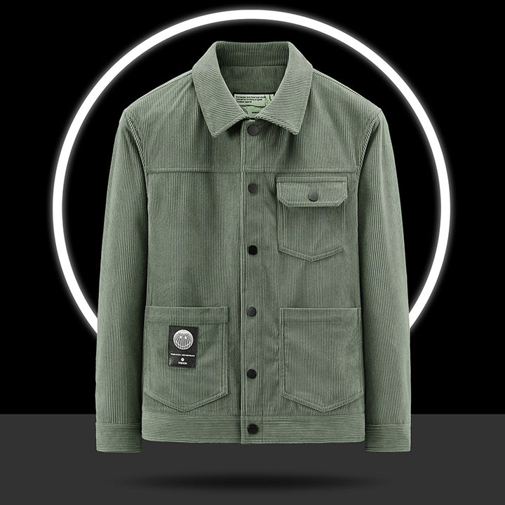 Herren Lässige Cordjacke mit praktischen Taschen und modischem Design Echo Archiv