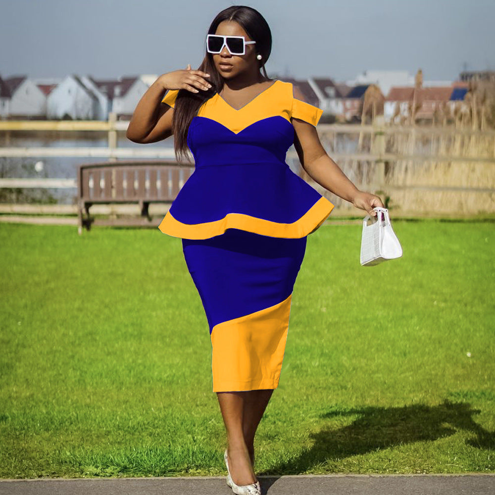 Damen Figurbetontes Peplum-Kleid Echo Archiv