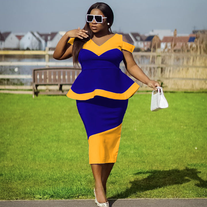 Damen Figurbetontes Peplum-Kleid Echo Archiv