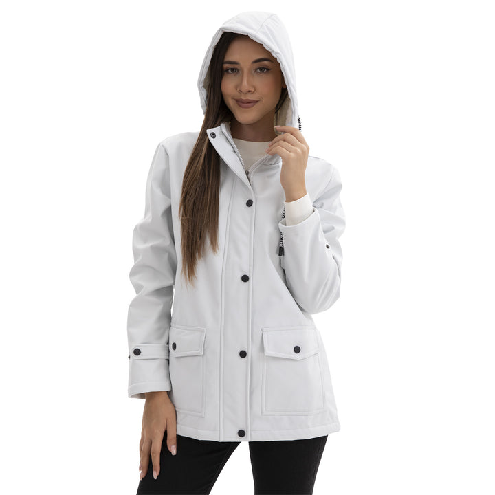Damen nan wasserabweisender Parka mit Kapuze, fleecegefütterter Innenseite und großen Pattentaschen Echo Archiv