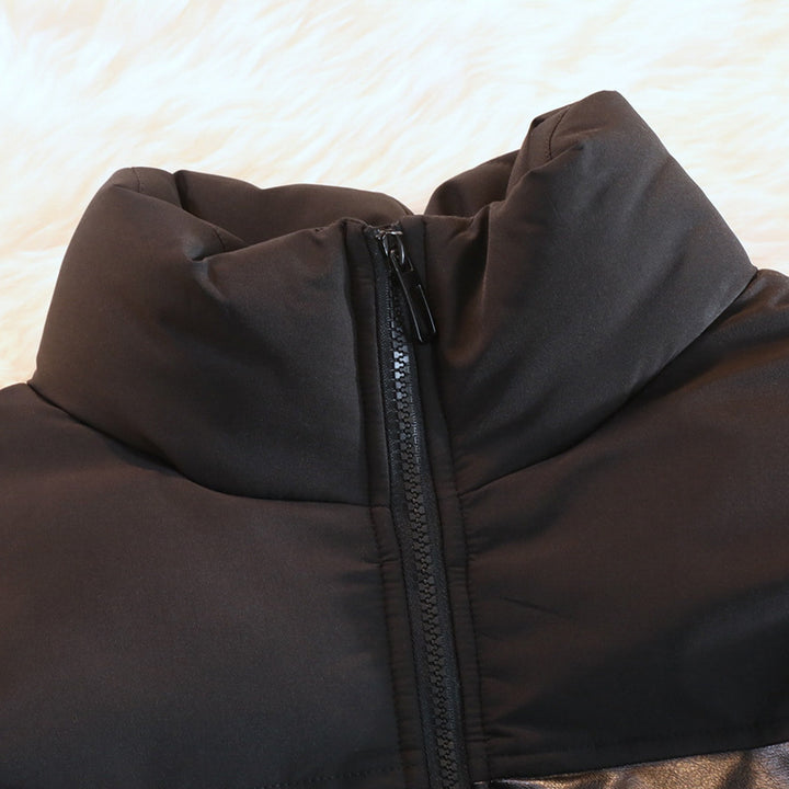 Unisex Wattierte Oversize-Steppjacke mit Stehkragen und verdecktem Reißverschluss Echo Archiv