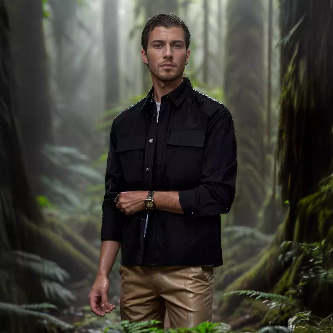 Herren lässige Sommerjacke mit Windschutz Echoarchiv