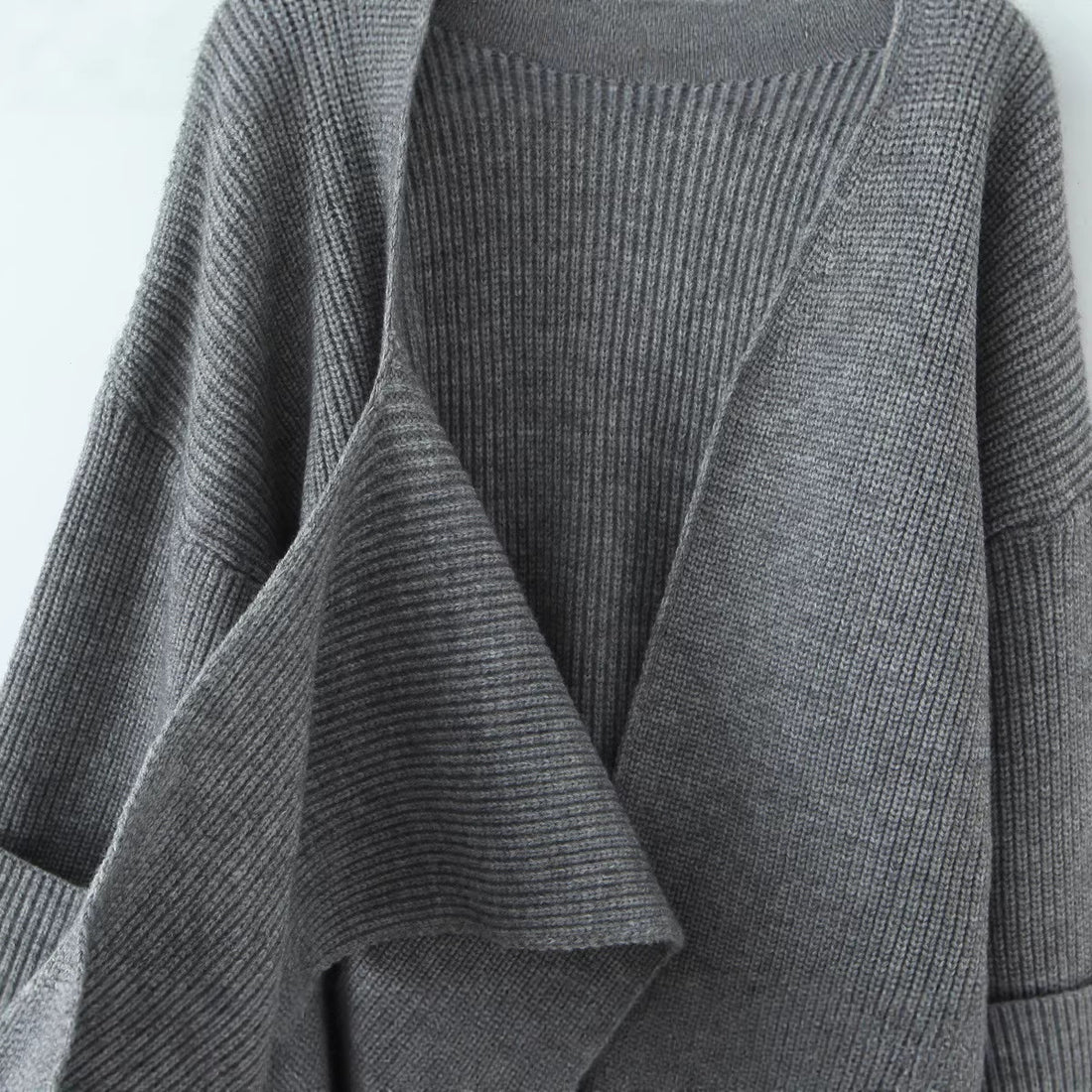 Damen Oversized Rollkragen‑Strickpullover mit Rippstruktur Echoarchiv